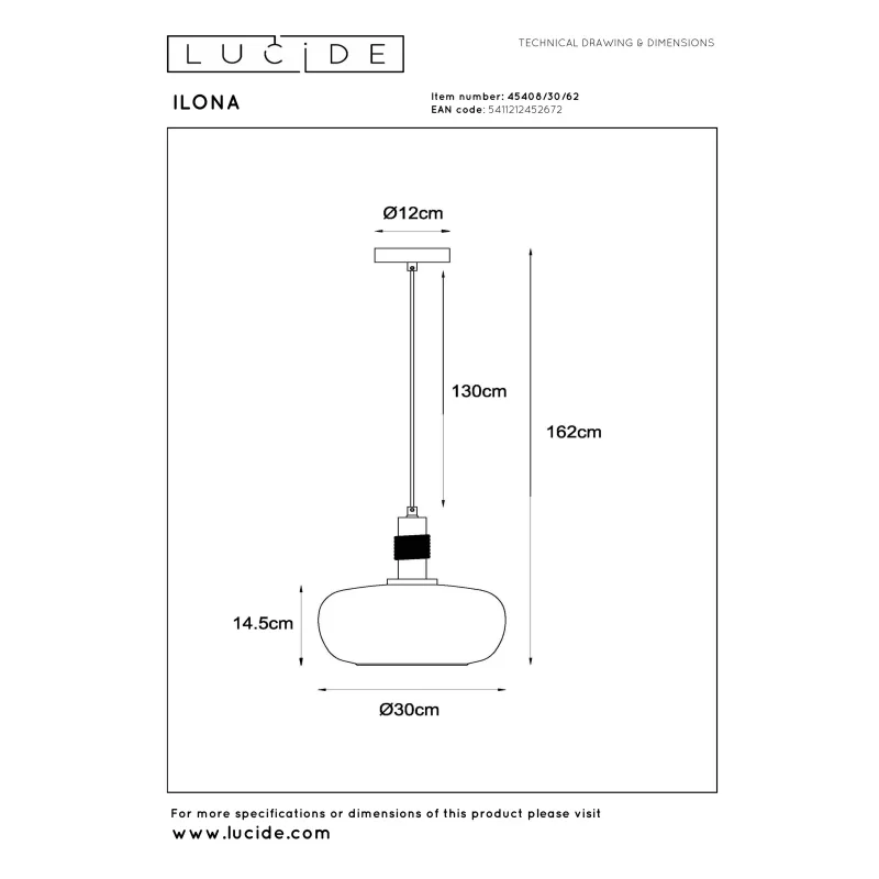 Hanglamp Ilona | Ø 30 cm | Lucide