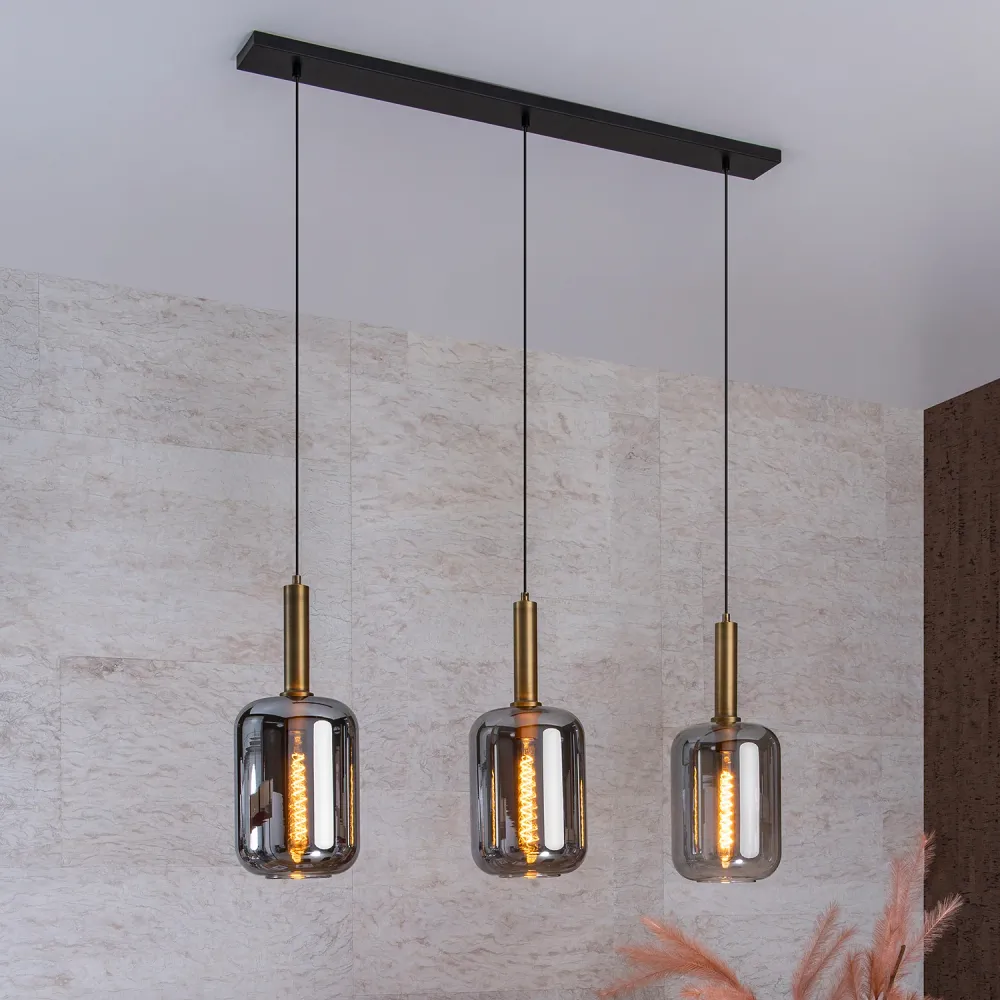 Hanglamp Joanet | 3 Lampen | Fumé Lucide
