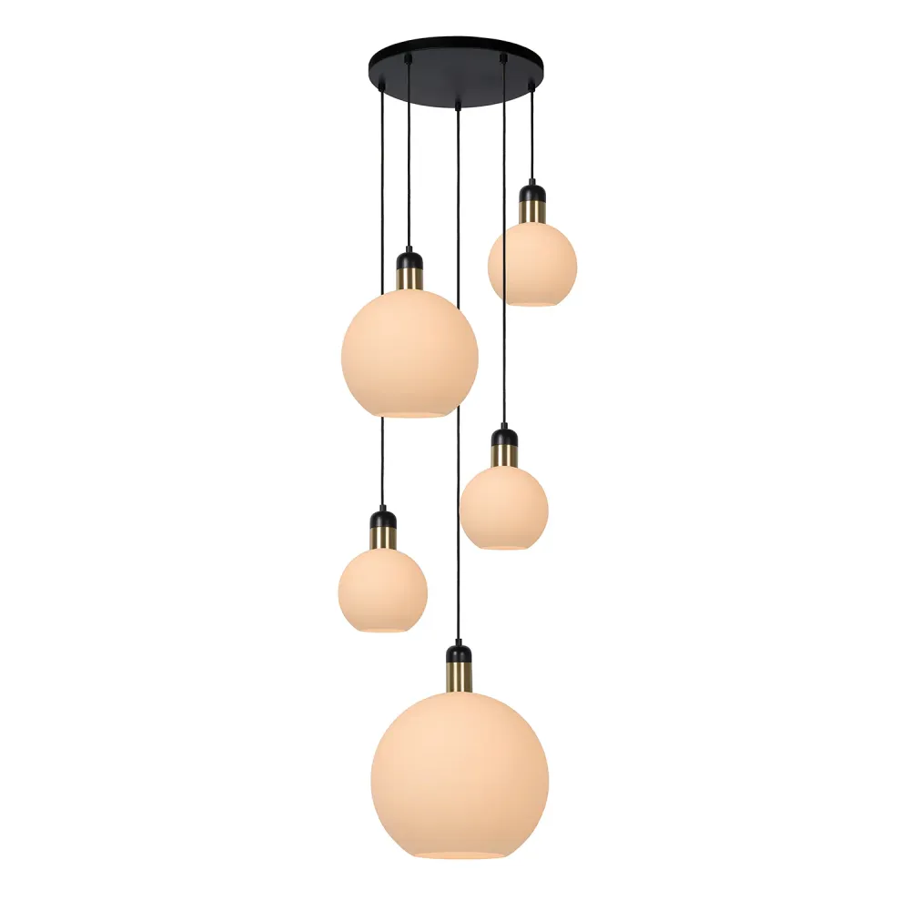 Hanglamp Julius | 5 Lampen | E27 | Opaal Lucide