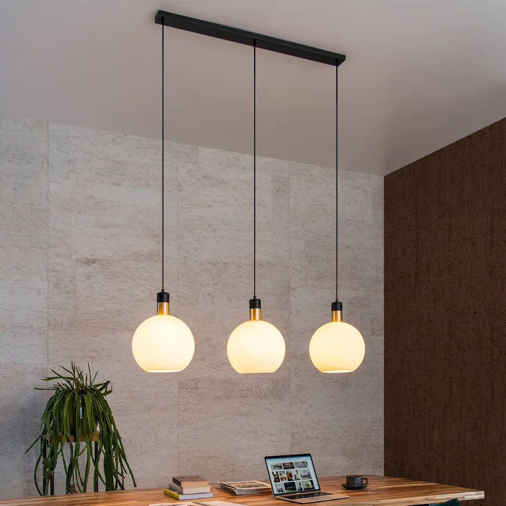 Hanglamp Julius | 3 Lampen | E27 | Opaal Lucide