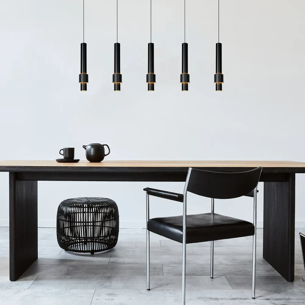 Hanglamp Margary | 5 op rij | Zwart Lucide