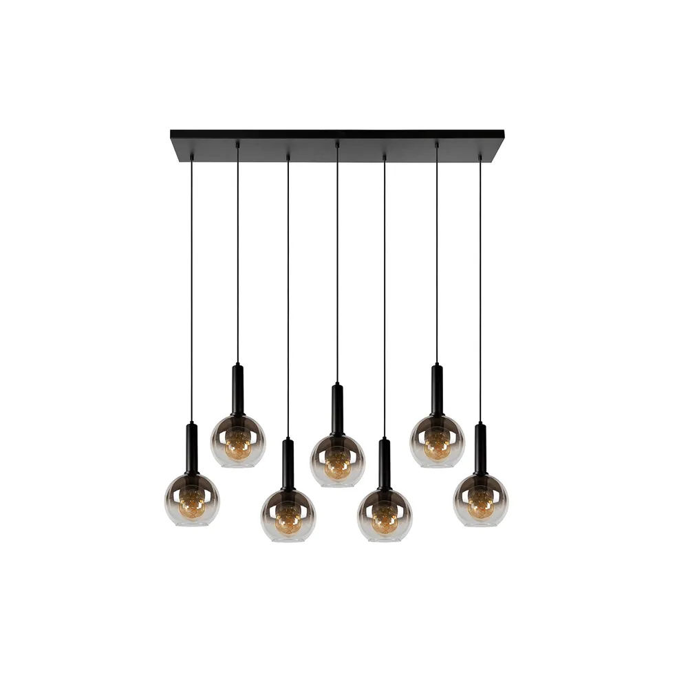 Hanglamp Marius | 7 Lampen | Zwart Lucide