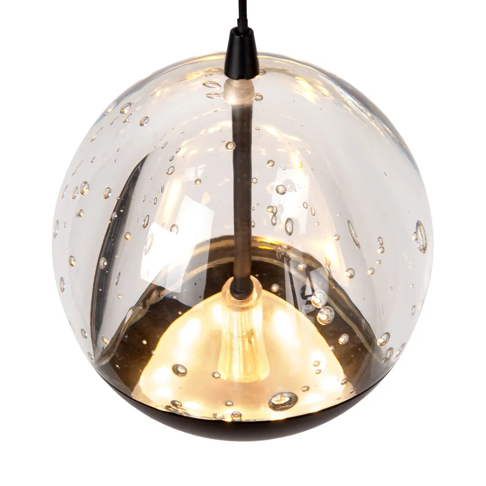 Hanglamp Sentubal | 5 op rij | Zwart Lucide