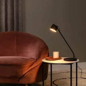 Lucide bureaulamp MILNE - Geïntegreerde LED - Zwart