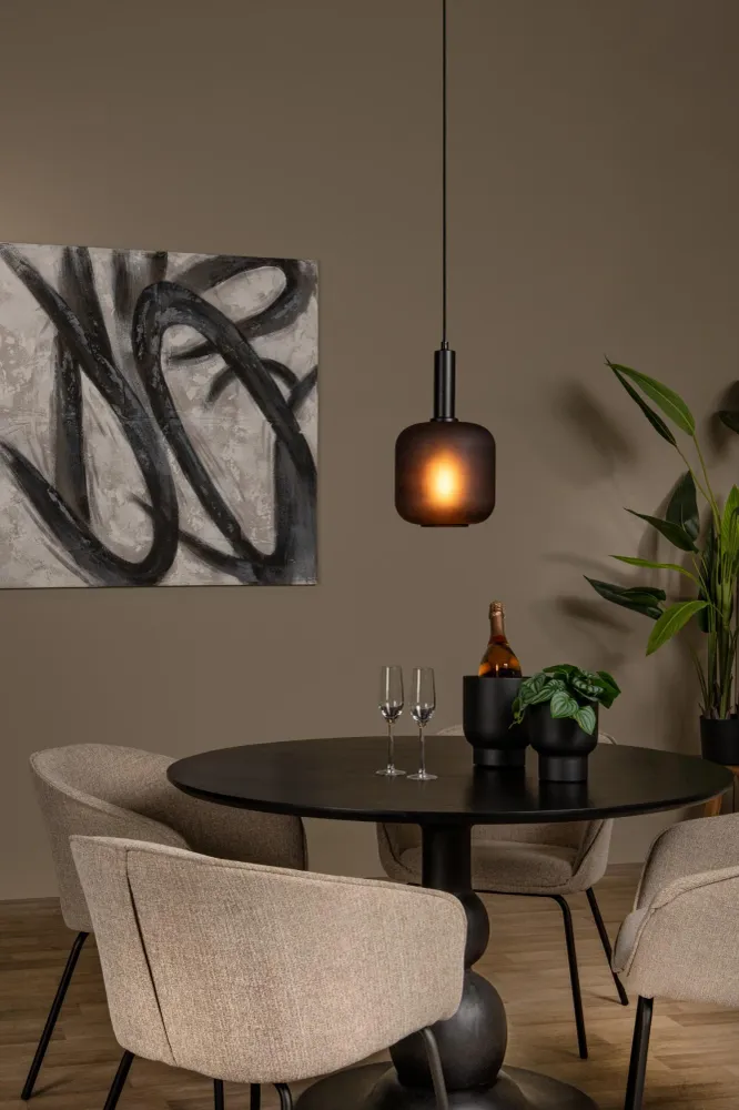 Lucide hanglamp ELOISE - 1xE27 - Zwart