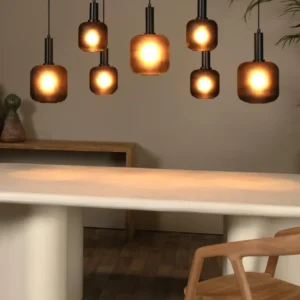 Lucide hanglamp ELOISE - 7xE27 - Zwart