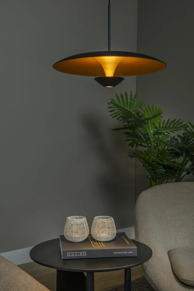 Lucide hanglamp KENNETH - Geïntegreerde LED - Zwart