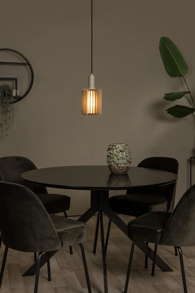 Lucide hanglamp LAMBRES - 1xE27 - Taupe