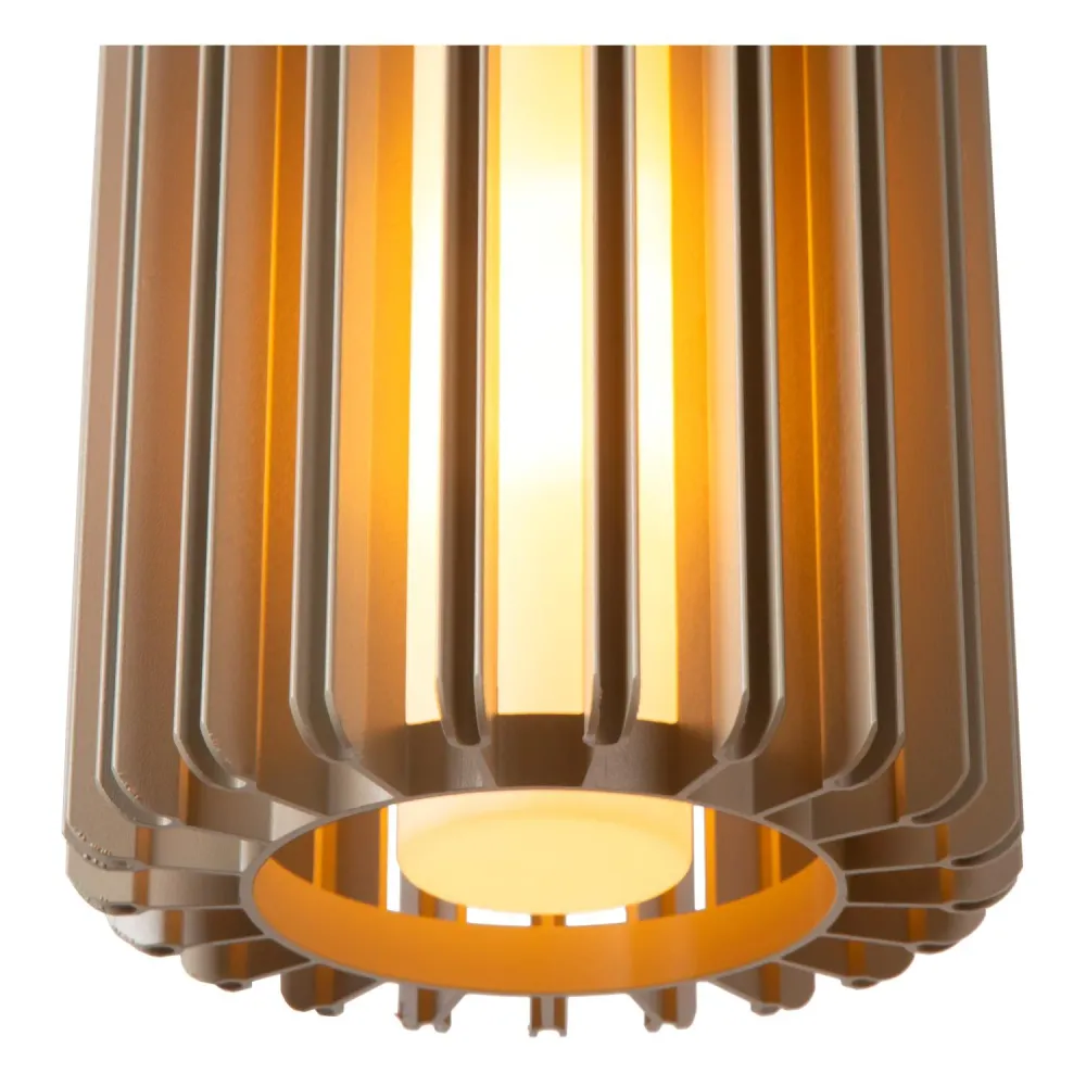Lucide hanglamp LAMBRES - 1xE27 - Taupe