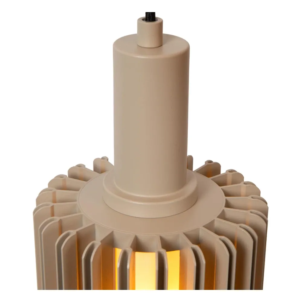 Lucide hanglamp LAMBRES - 1xE27 - Taupe