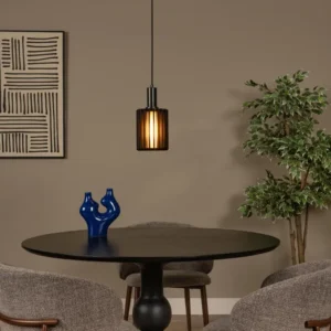 Lucide hanglamp LAMBRES - 1xE27 - Zwart