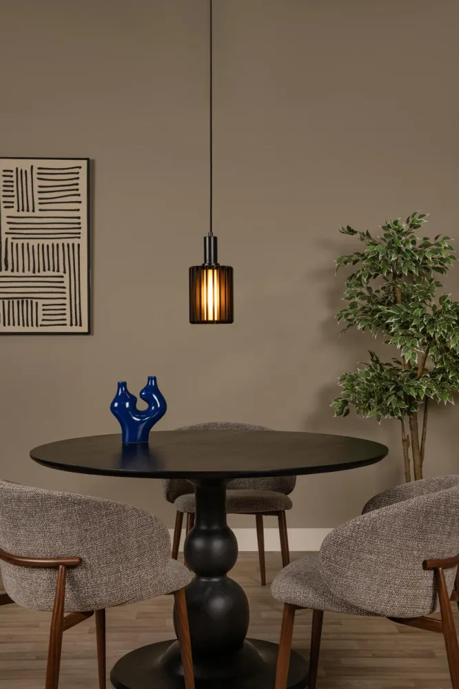 Lucide hanglamp LAMBRES - 1xE27 - Zwart