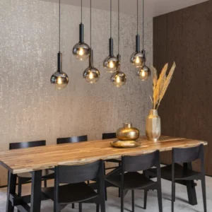 Lucide hanglamp MARIUS - 7xE27 - Zwart