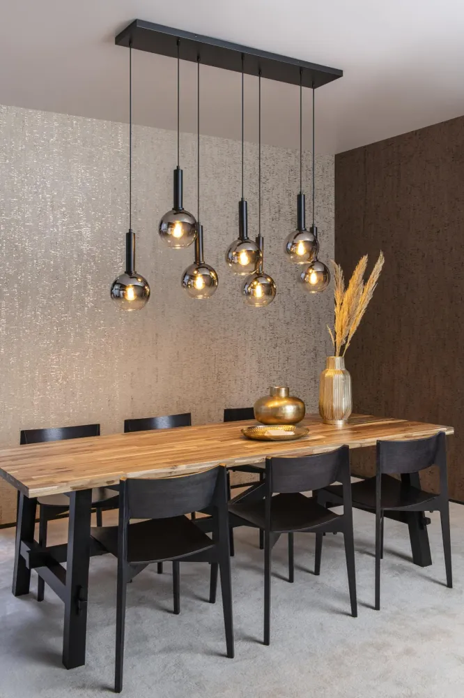 Lucide hanglamp MARIUS - 7xE27 - Zwart