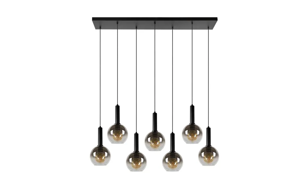 Lucide hanglamp MARIUS - 7xE27 - Zwart