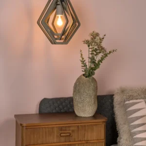 Lucide hanglamp MAURO - 1xE27 - Taupe