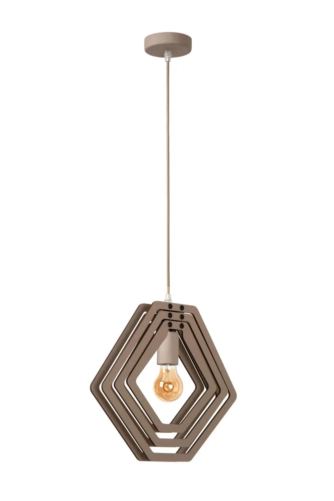 Lucide hanglamp MAURO - 1xE27 - Taupe