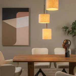Lucide hanglamp MAYA - 3xE27 - Beige