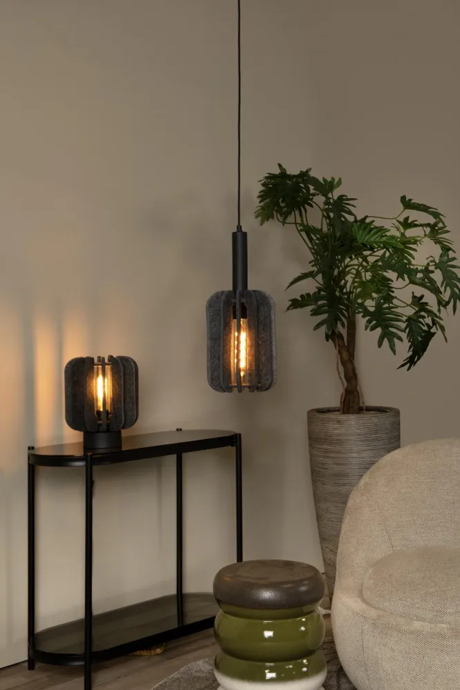 Lucide hanglamp RAFAL - 1xE27 - Grijs