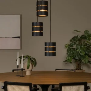 Lucide hanglamp ROSAS - 3xE27 - Zwart