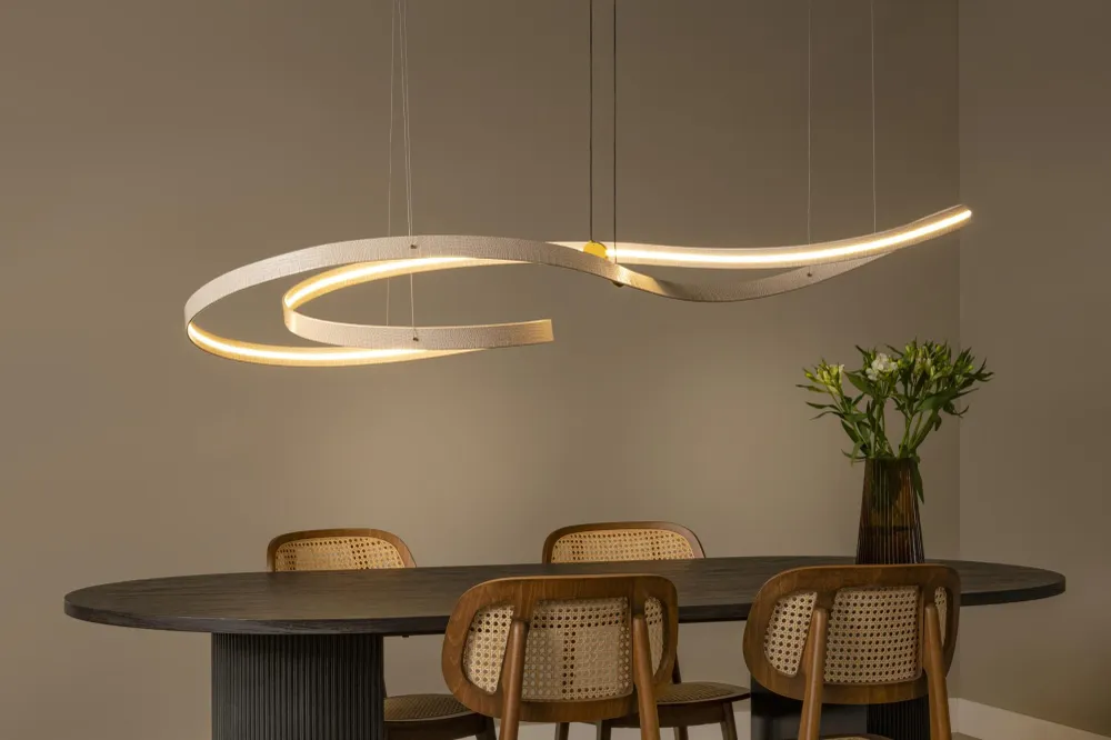 Lucide hanglamp SLALOM - Geïntegreerde LED - Beige