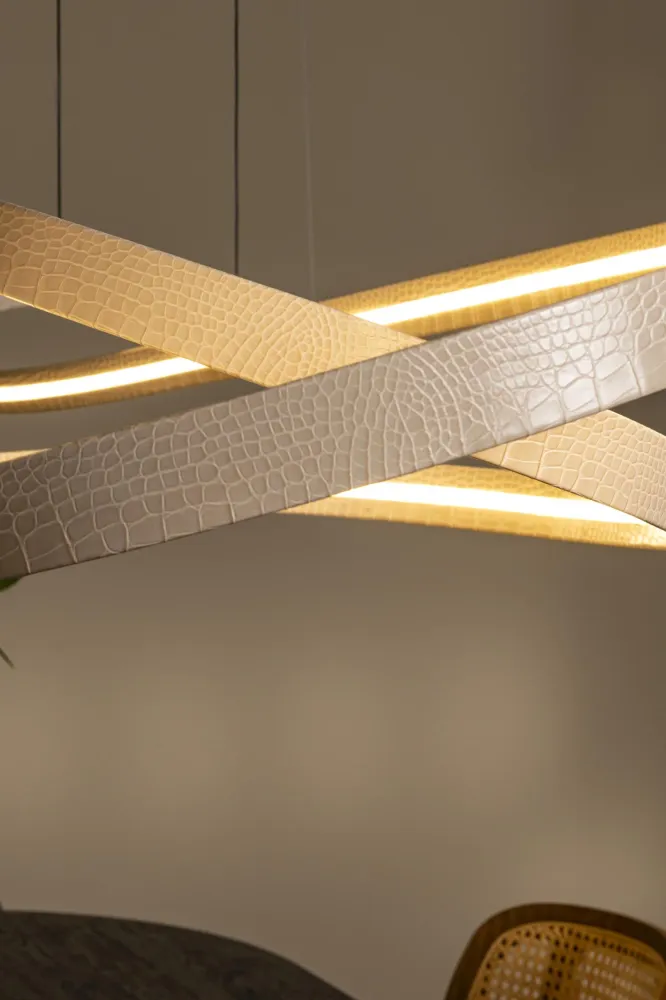 Lucide hanglamp SLALOM - Geïntegreerde LED - Beige