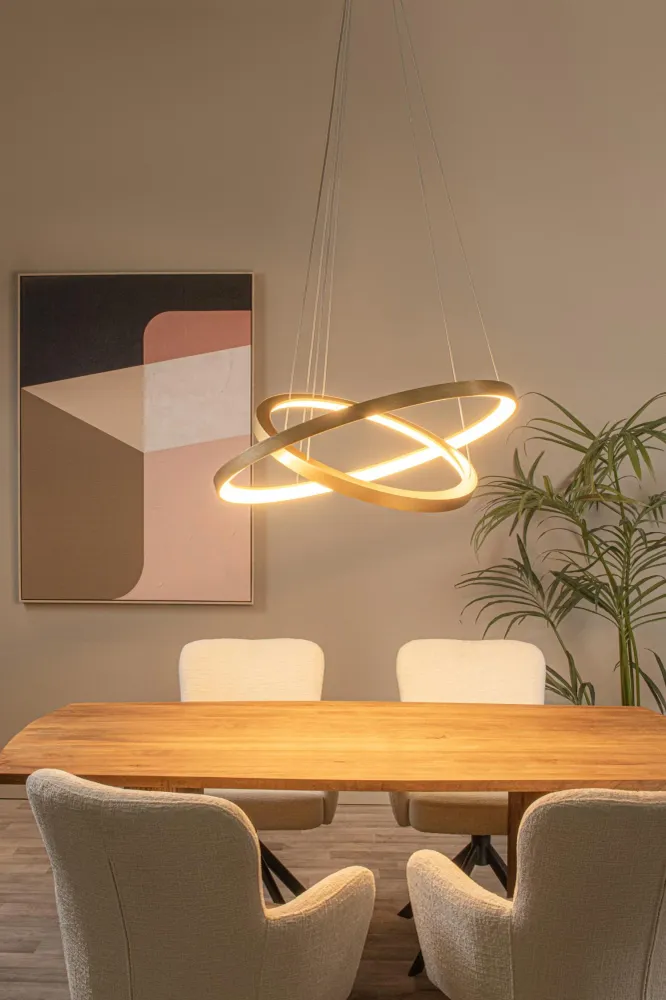 Lucide hanglamp VIDAL - Geïntegreerde LED - Mat Goud / Messing