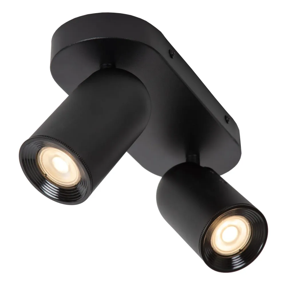 Lucide plafondspot PUNCH - 2xGU10 - Zwart