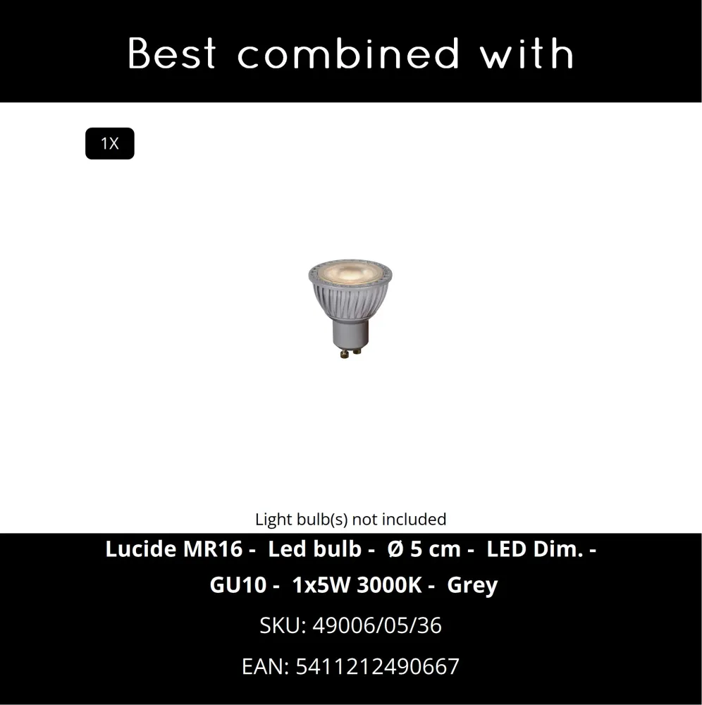 Lucide plafondspot TUBE - 1xGU10 - Mat Goud / Messing