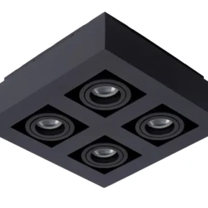 Lucide plafondspot XIRAX - 4xGU10 - Zwart
