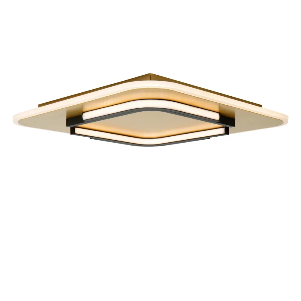 Lucide plafonnière ANDREAS - Geïntegreerde LED - Mat Goud / Messing
