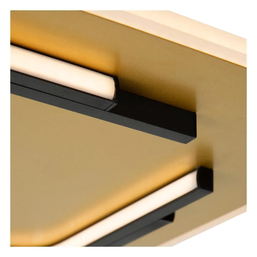 Lucide plafonnière ANDREAS - Geïntegreerde LED - Mat Goud / Messing