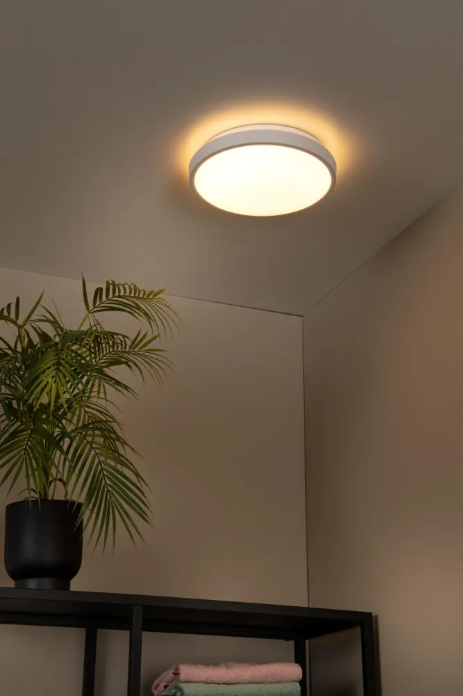 Lucide plafonnière badkamer DASHER - 1xGeïntegreerde LED - Wit