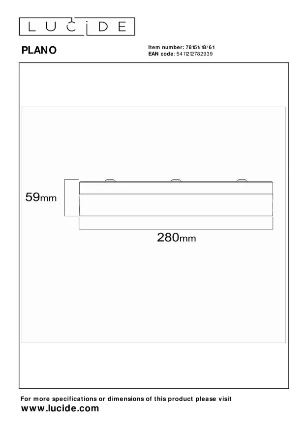 Lucide plafonnière badkamer PLANO - 1xGeïntegreerde LED - Opaal