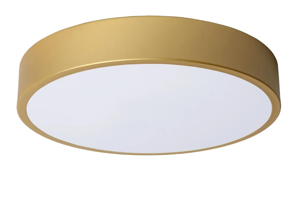 Lucide plafonnière UNAR - Geïntegreerde LED - Mat Goud / Messing