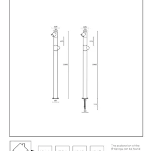 Lucide sokkellamp IBAMBA - Geïntegreerde LED - Zwart