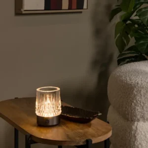 Lucide tafellamp LILY - Geïntegreerde LED - Zwart chroom