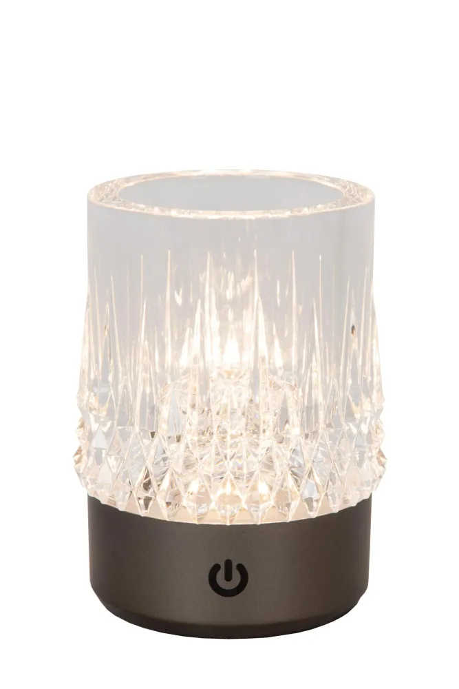 Lucide tafellamp LILY - Geïntegreerde LED - Zwart chroom