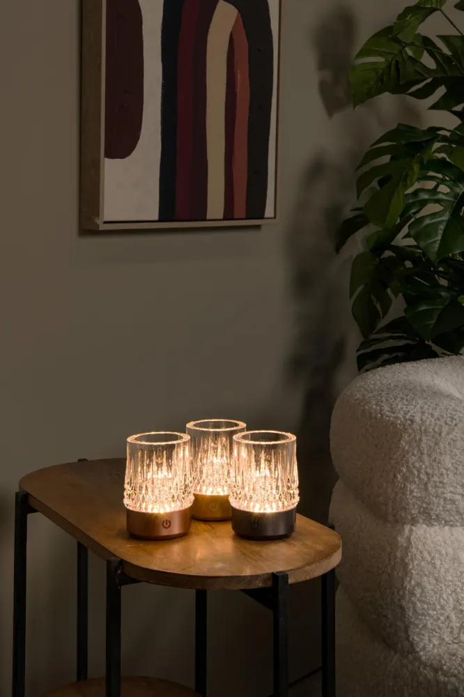 Lucide tafellamp LILY - Geïntegreerde LED - Zwart chroom