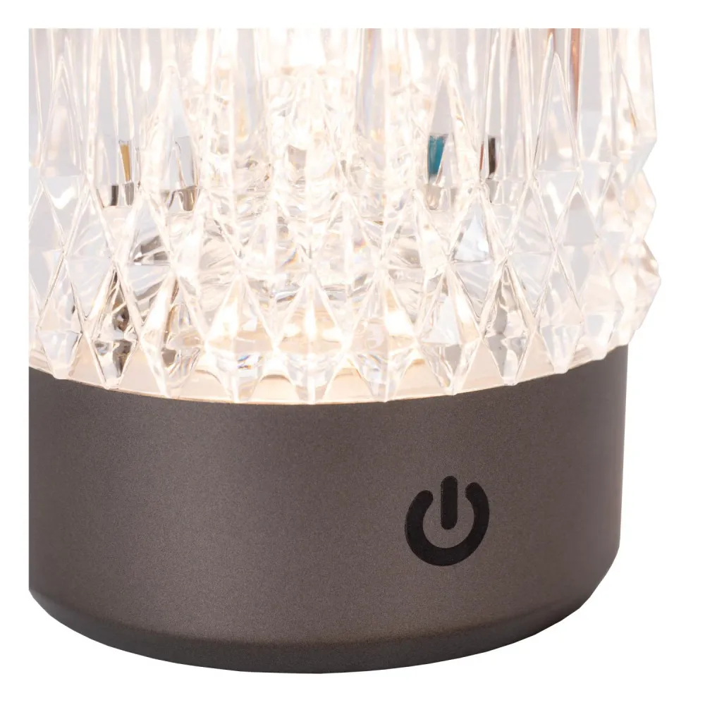 Lucide tafellamp LILY - Geïntegreerde LED - Zwart chroom