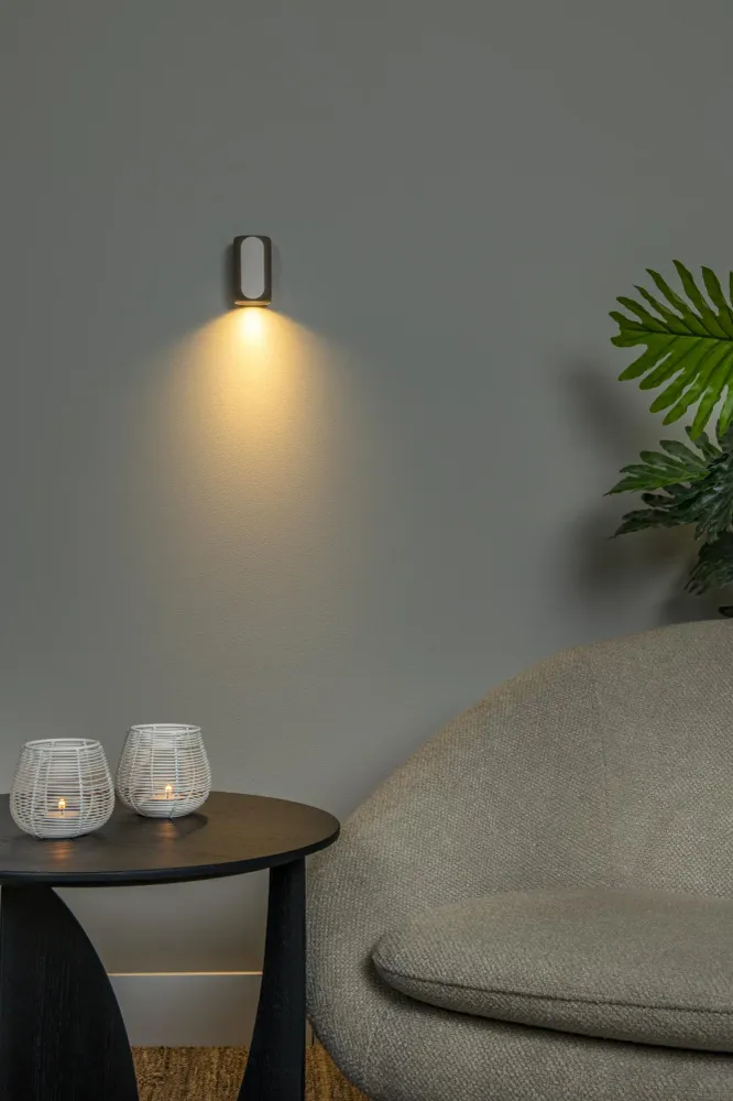 Lucide wandlamp BRAGA - 1xGU10 - Koffie