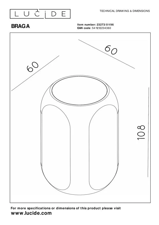 Lucide wandlamp BRAGA - 1xGU10 - Koffie