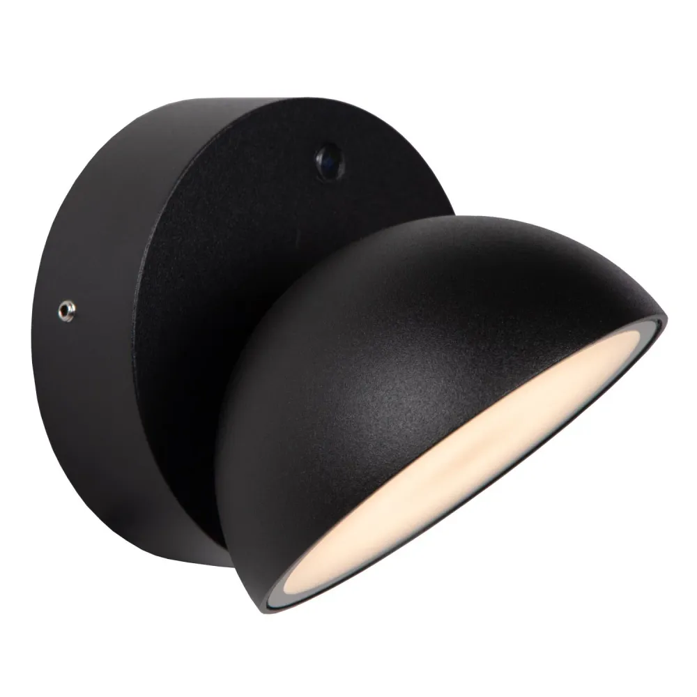 Lucide wandlamp FINN - Geïntegreerde LED - Zwart