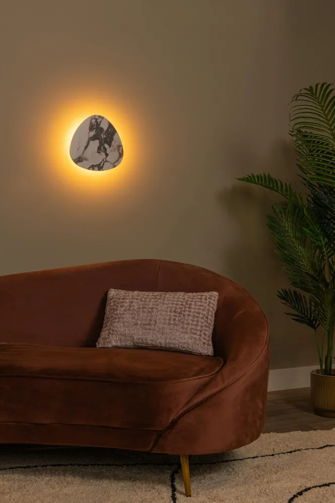 Lucide wandlamp KAMIEN - Geïntegreerde LED - Wit