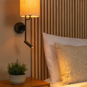 Lucide wandlamp MAGIC - 1xE27 - Zwart