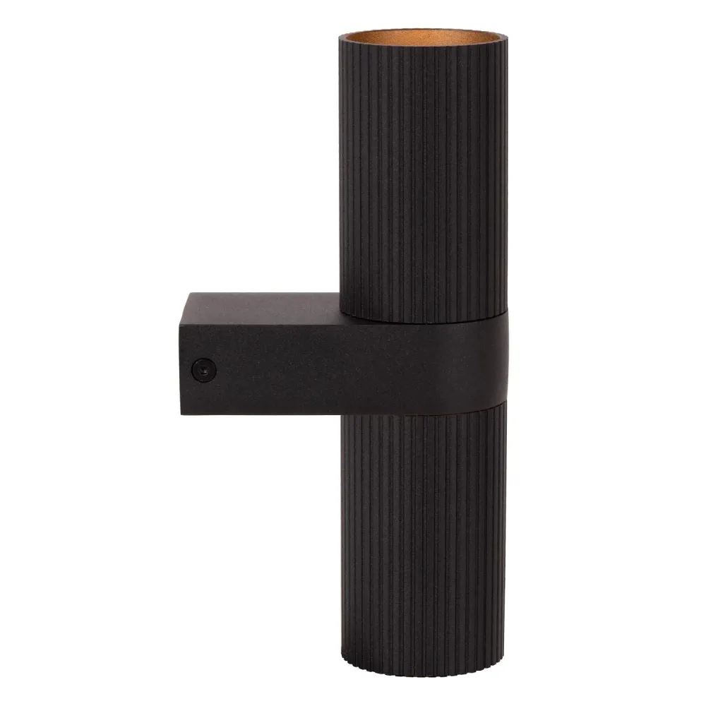 Lucide wandspot CLUBS - 2xGU10 - Zwart