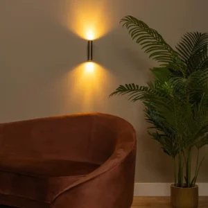 Lucide wandspot DUPLA - 2xGU10 (MR11) - Koffie