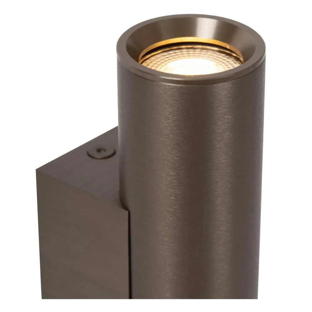 Lucide wandspot DUPLA - 2xGU10 (MR11) - Koffie