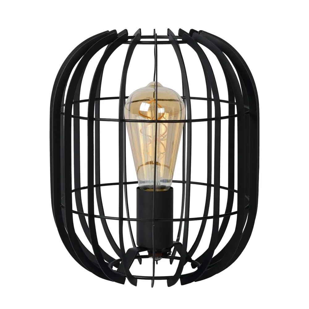 Tafellamp Reda | Ø 22 cm | Zwart Lucide