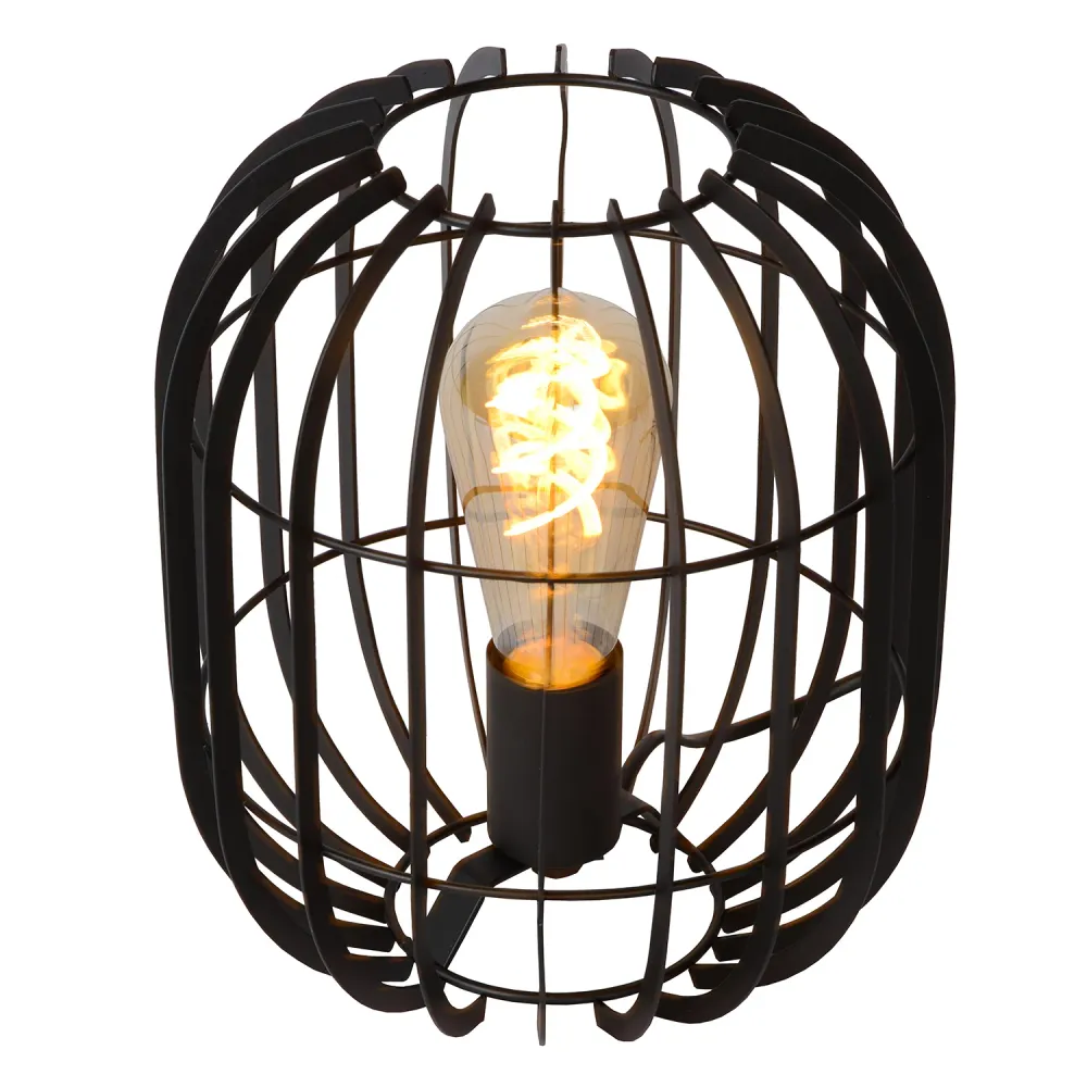 Tafellamp Reda | Ø 22 cm | Zwart Lucide